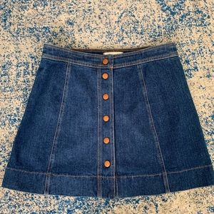 Madewell Jean button up skirt